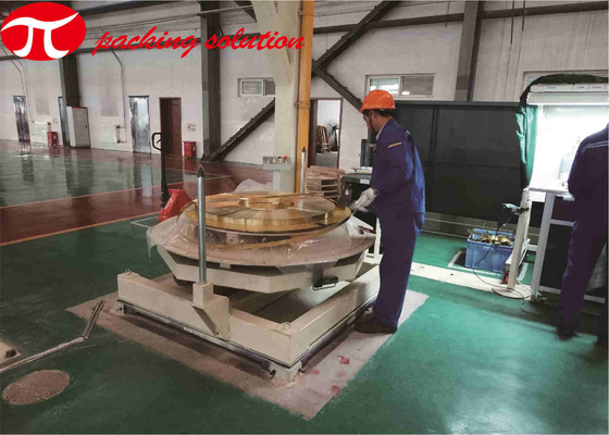 Copper Coil Packaging Line Equipment 200KG With  Circumferential Labeling And Palletizing System