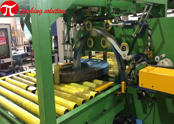 Mechanical Copper Coil Packing Line OD 1200mm Flip Stacking Tape Packaging Machine