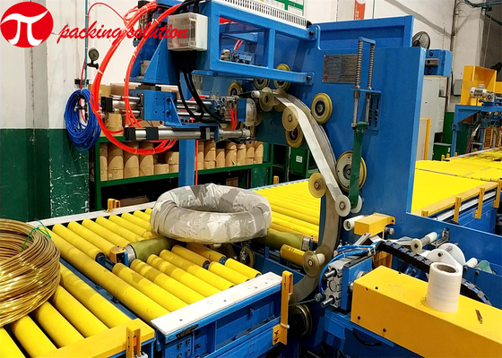 Horizontal Copper Wire Wrapping Machine With Slope Loading And Double Station