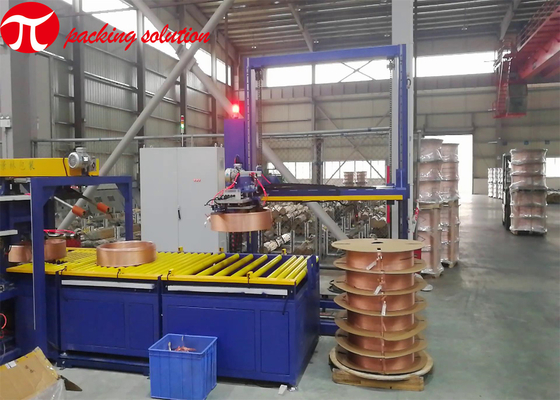 Vacuum Chuck Wire Coil Wrapping Machine Automatic Horizontal 800mm-1500mm OD