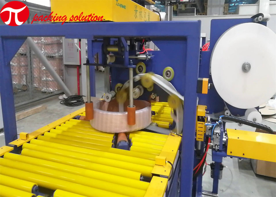Conveying Copper Coil Wrapping Machine With Pneumatic Driven