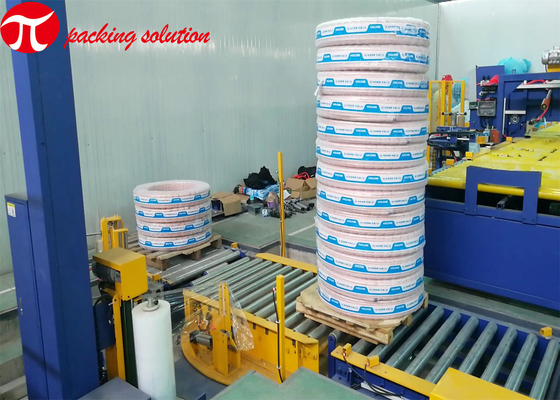Conveying Copper Coil Wrapping Machine With Pneumatic Driven