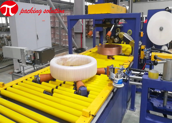 Vacuum Chuck Wire Coil Wrapping Machine Automatic Horizontal 800mm-1500mm OD