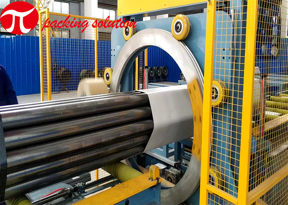 Semi Auto Steel Tube Packing Machine Horizontal Stretch Film Packing Machine 20r/Min
