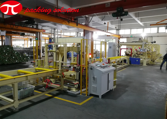 70r/Min Steel Tube Wrapping Machine , 2.4kw Orbital Film Steel Pipe Packing Machine