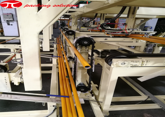 70r/Min Steel Tube Wrapping Machine , 2.4kw Orbital Film Steel Pipe Packing Machine