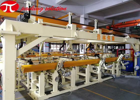 70r/Min Steel Tube Wrapping Machine , 2.4kw Orbital Film Steel Pipe Packing Machine