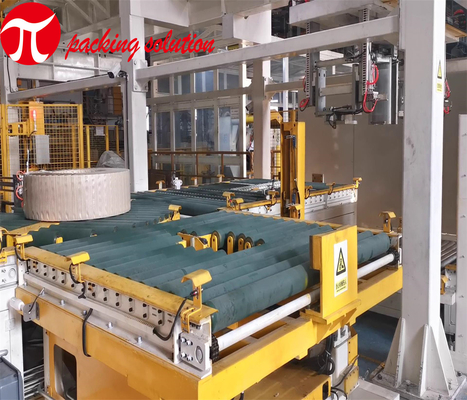 Stretch Film Steel Coil Wrapping Line ID 508mm Labor Saving