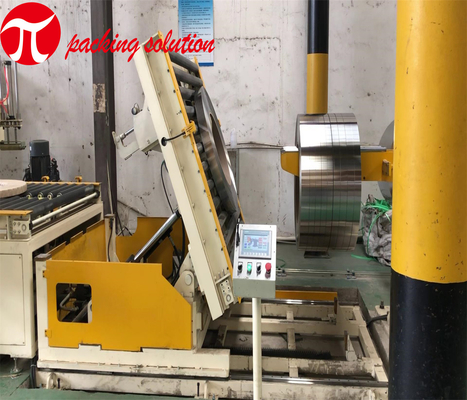 380V Automatic Steel Coil Packing Line With Stacking System And Unloading System