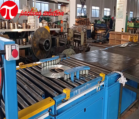 Ring Running Steel Coil Packing Machine For Various Metal Coil Packaging 2.5/Min Roller Speed