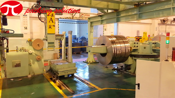 Customized Steel Coil Wrapping Line With Stacking System And Unloading System CE Certified