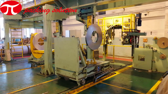 Customized Steel Coil Wrapping Line With Stacking System And Unloading System CE Certified