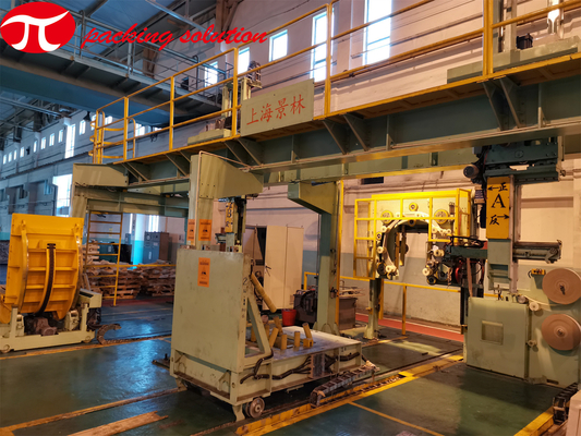 Customized Steel Coil Wrapping Line With Stacking System And Unloading System CE Certified