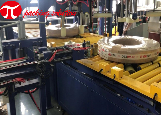 PVC Pipe Packing Machine Horizontal 500mm OD HMI Screen Operation With Conveyor