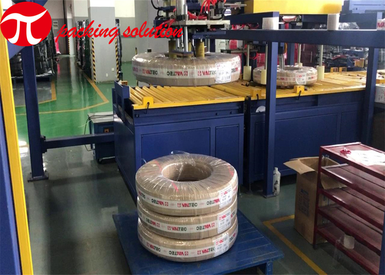 PVC Pipe Packing Machine Horizontal 500mm OD HMI Screen Operation With Conveyor