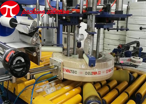 600mm Plastic Coil PVC Pipe Packing Machine Automatic With Labeling Unloading System