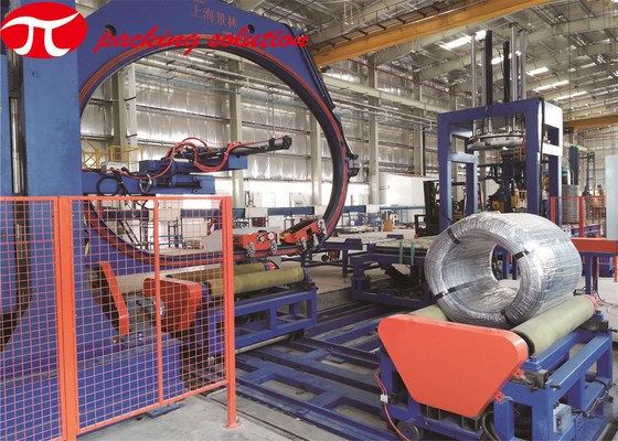 800-1500mm Steel Wire Packing Machine Horizontal Electrical Coil Stretch Packaging Machine​