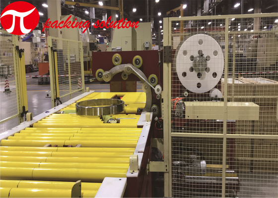 JINGLIN Horizontal Coil Wrapping Machine 1.5kw Automatic Material With Feeding / Cutting