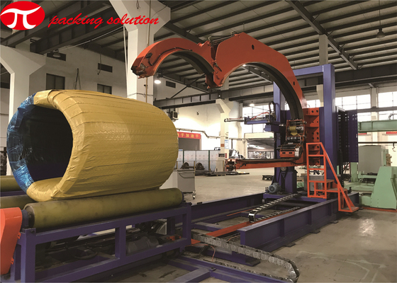 Aluminum Wire Coil Wrapping Machine LLDPE Automatic Wrapping Machine Dustproof