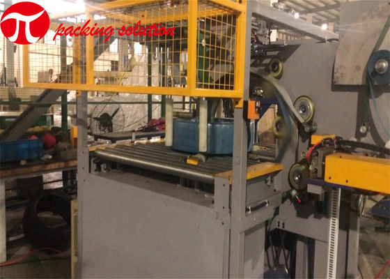 Automatic Plastic Coil Packing Machine With Circumferential Labeling Stacking System