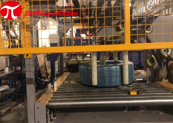 Automatic Plastic Coil Packing Machine With Circumferential Labeling Stacking System