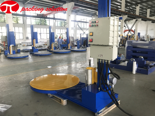 Automatic Turntable Pallet Wrapper JL2100-E With Explosion-Proof Device 1200mm Wider Film Carriage