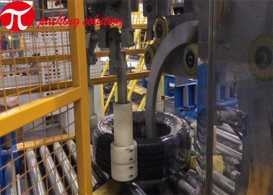 Auto Conveyor Tire Packing Machine Horizontal Stretch Wrapper Auto Infeeding 90r/min