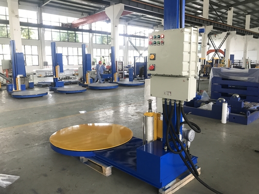 Automatic Stretch Wrapping Machine Anti Explosion Pallet Packing Machine With Ramp