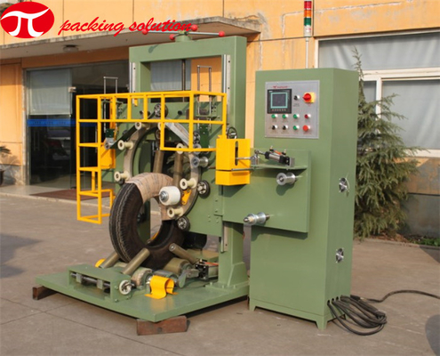 Truck Tire Packing Machine​ Automatic Vertical Top Loading 20-90r/Min Ring Speed