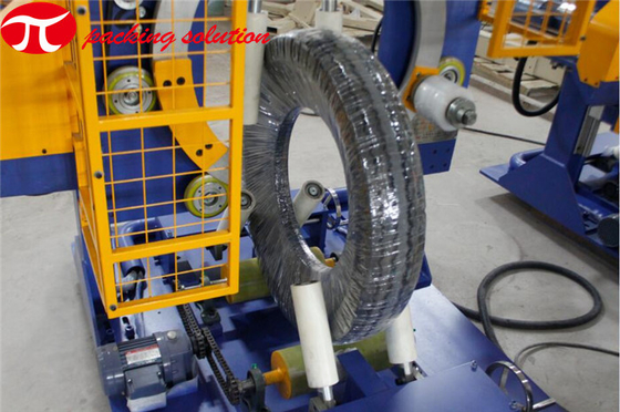 Jinglin Vertical Type Automatic Tire Film Stretch Packing Machine For Various Tires 100Kg