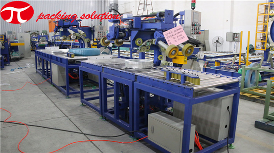 GW300 Horizontal PLC Control Bearing Stretch Wrapping Machine With Conveyor 3m/Min