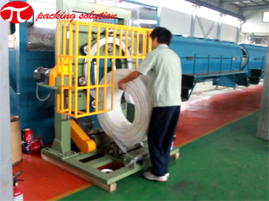 HDPE Horizontal Coil Packaging Machine , Rubber Hose Wrapping Machine 1.0kw