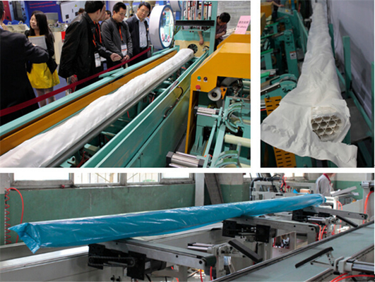 Effective Pipe Packing Machine Automatic Plastic Pipe Stretch Film Strapping Bagging Machinery