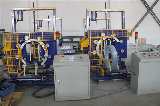 Automatic Plastic Cable Packing Machine , Pipe Coil Wrapper 50r/Min 50mm Material ID