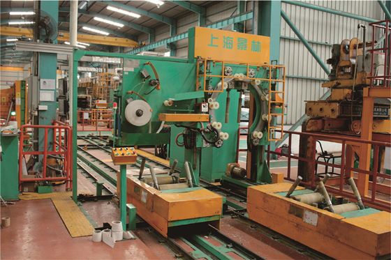 380V 50Hz Steel Coil Wrapping Line OD800-1500mm With Turnstile Tilting Machine