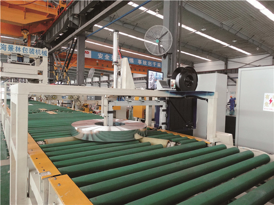High Speed Horizontal Steel Coil Packing Line OD 800-1500mm