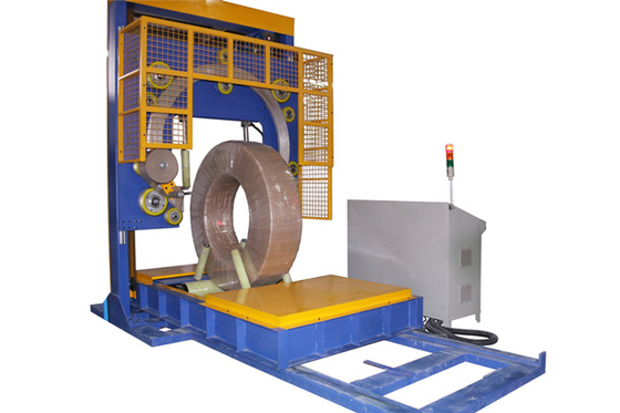 Automatic Vehicle Tire Packing Machine Heavy Loading GD600 7.5KW With Trolley