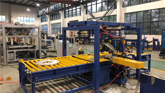 Horizontal Tire Packing Machine Online Operation GW600 PLC Control 20-90r/Min Ring Speed