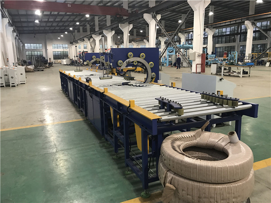 Horizontal Tire Packing Machine Online Operation GW600 PLC Control 20-90r/Min Ring Speed