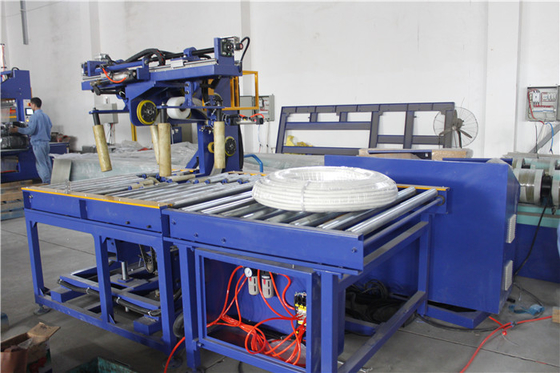 HDPE Horizontal Coil Packaging Machine , Rubber Hose Wrapping Machine 1.0kw
