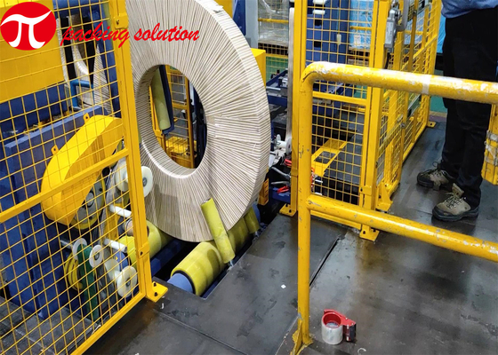 4.0KW Automatic Carbon Steel Coil Packing Machine Labor Saving 380V 2000Kg