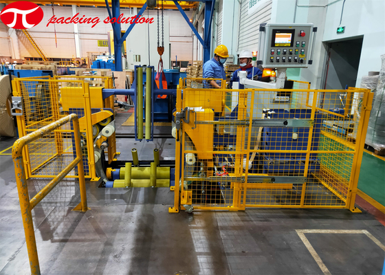 4.0KW Automatic Carbon Steel Coil Packing Machine Labor Saving 380V 2000Kg