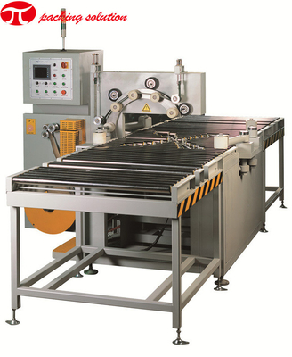 90r/Min Vertical Aluminum Coil Wrapping Machine  Ring Speed Automatic PLC Program
