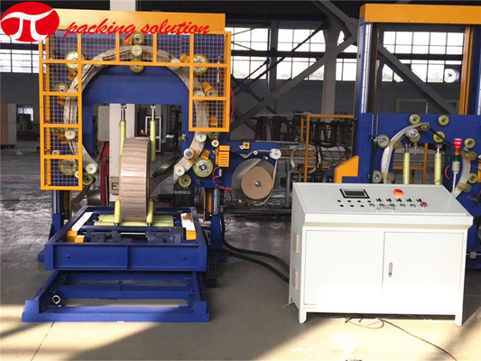 Jumbo Aluminium Coil Automatic Stretch Wrapping Machine PLC Control 700-2000mm Width
