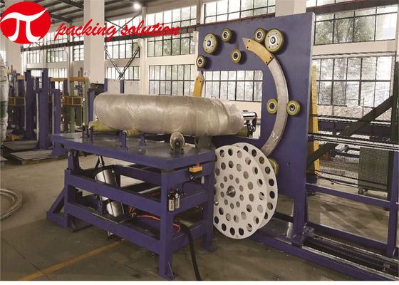 Steel Coil Stretch Wrapping Machine 60r/Min Ring Speed 12000kg With HMI Screen