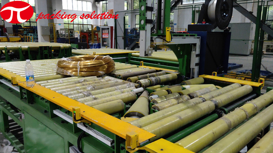 Welding Stacking Copper Coil Packing Machine With Circumferential Labeling System
