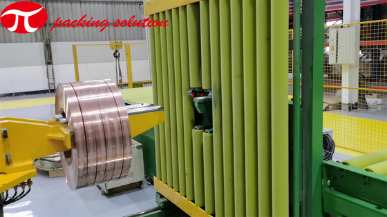 High Demand Horizontal Automatic Copper Coil Wrapping Packing Machine PLC Control Electric Driven