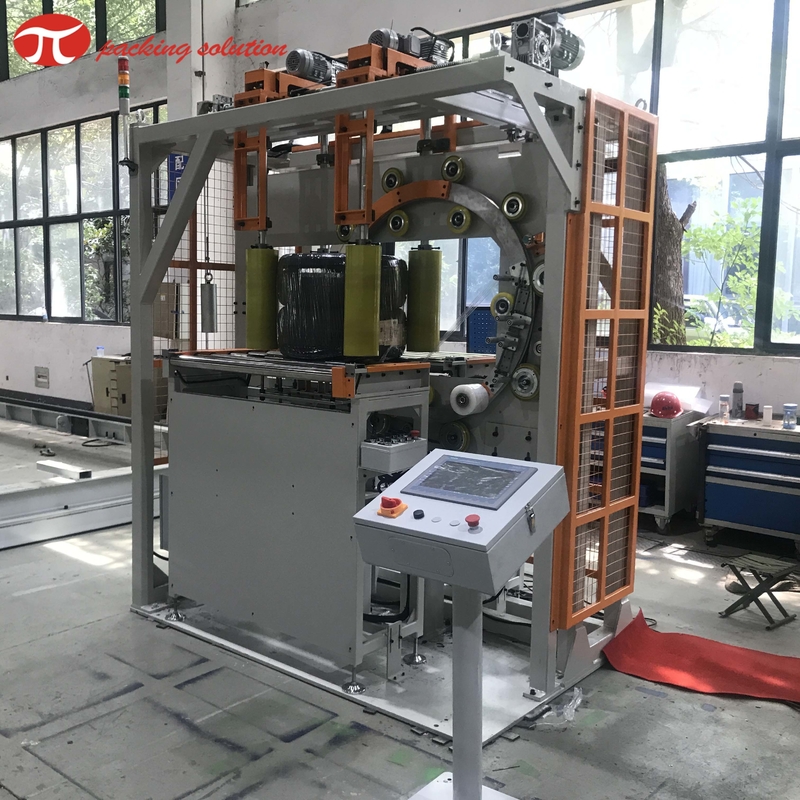 3Kw Horizontal Tire Packing Machine 120r/Min Conveyor Line Tire Wrapping Machine