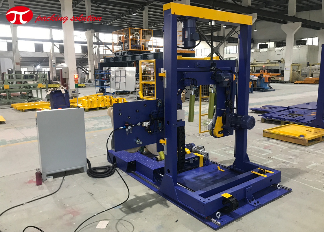 Vertical   steel coil packing machine with trolley GD300