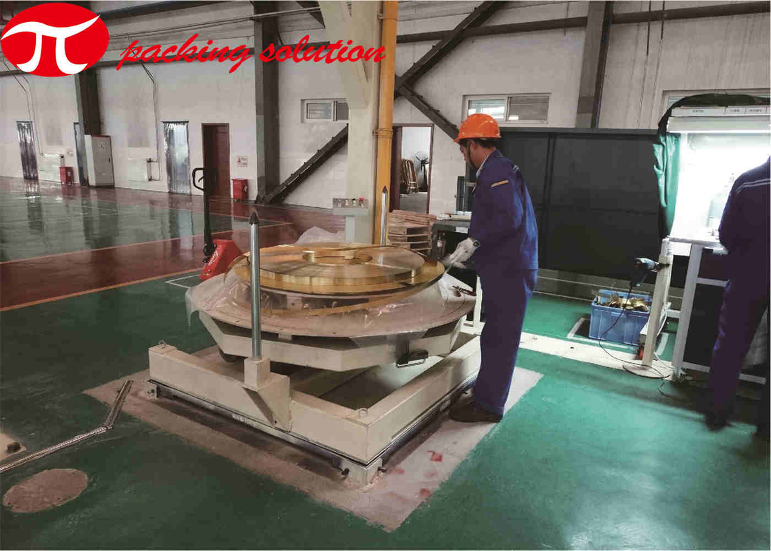 Copper Coil Packaging Line Equipment 200KG With  Circumferential Labeling And Palletizing System